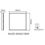 Світлодіодна панель NLED4054C 36W 4000K 595x595