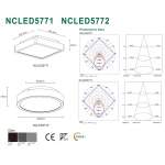 Настінно-стельовий зовнішній світлодіодним світильник NVC NCLED5771 18W 3000K
