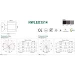 Настенный светодиодной светильник NVC NWLED3514-2 1x4W 3000K